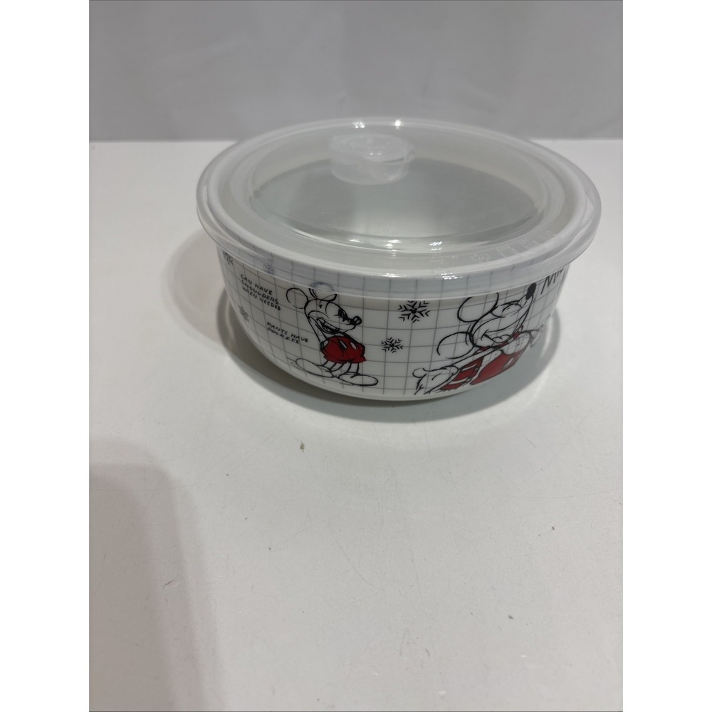 Christmas Disney Mickey & Minnie Mouse Sketchbook Ceramic Food Storage - Picture 5 of 12
